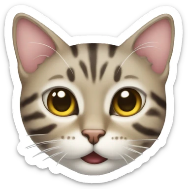 Salivating cat sticker