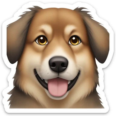 Finnish Lapphund brown. His nose and face is dark brown and covered with black dots sticker