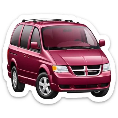Deep Cranberry dodge caravan 3 sticker
