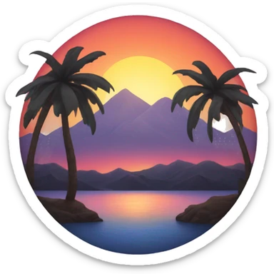 Sunset sticker