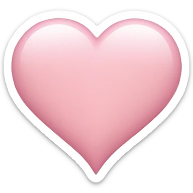 light pink heart  sticker