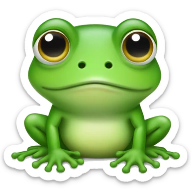 Cute little frog sticker