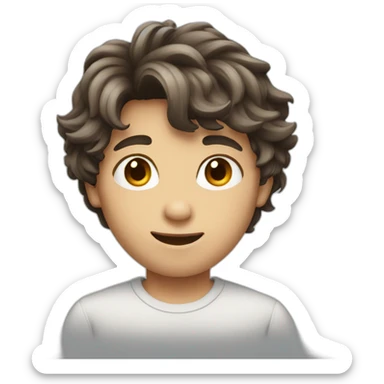 Medium hair boy sticker