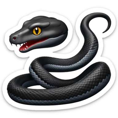 Snake black shadow sticker