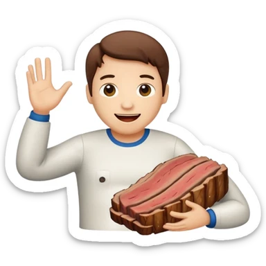 engorging oneself with brisket  sticker