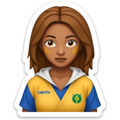 Mulher com roupa de capoeira sticker