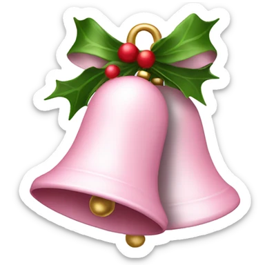 Light pink Christmas bells  sticker