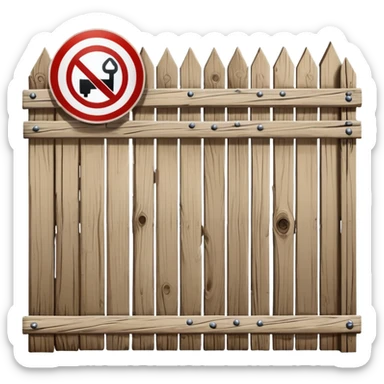 A fence with a "Do Not Remove Until Understood" sign, representing Chesterton's Fence sticker