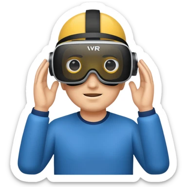 VR wearing man sticker