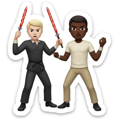 Un homme blanc qui fouette un homme noir sticker