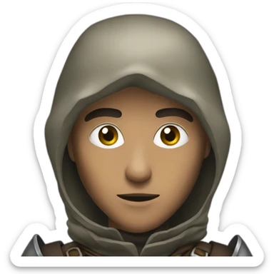human medieval rogue sticker