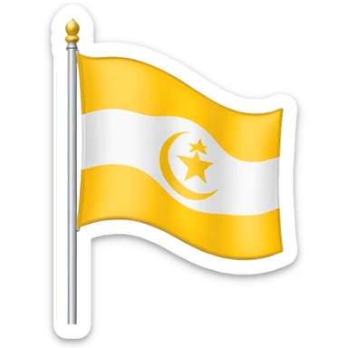 flag yellow white yellow arab symbol sticker