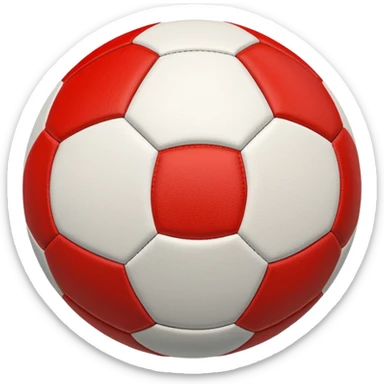 australian rules football ball with equal horizontal red, white and black stripes sticker