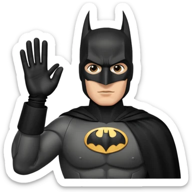 Batman militar salute black gloves  sticker