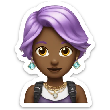 girl in thighhighs with jewelry sticker