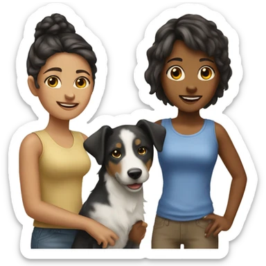  The girl with the dog york sticker