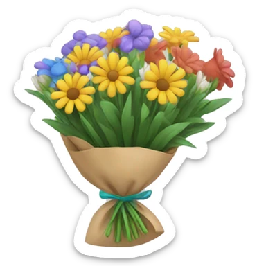 Giving flowers sticker