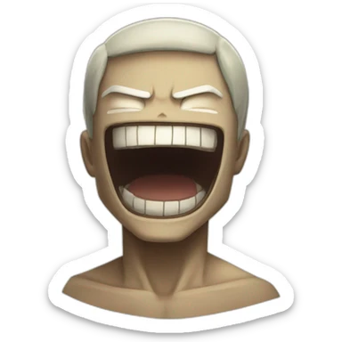 Attack on Titans smiling titan sticker
