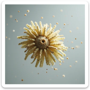 Quinoa che fluttua in aria, isolata, senza sfondo, iperrealismo 4K sticker