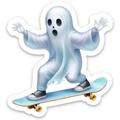 Ghost skateboarding sticker