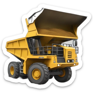 articulated mining truck sticker