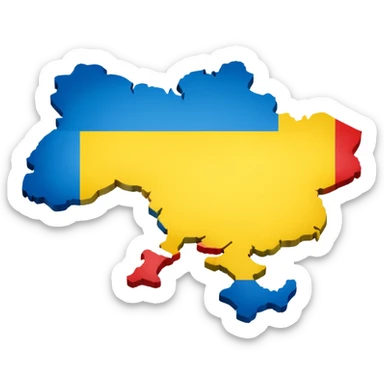 ukraine map  sticker
