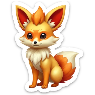 Shiny Fennekin-Vulpix-fusion-hybrid full body sticker