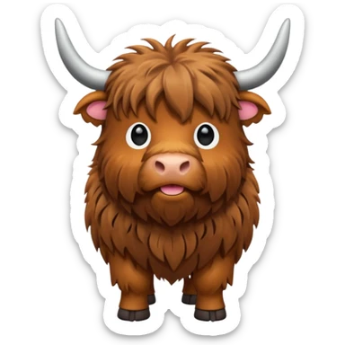 cute highland coo sticker