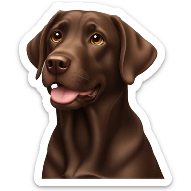 Chocolate lab sticker