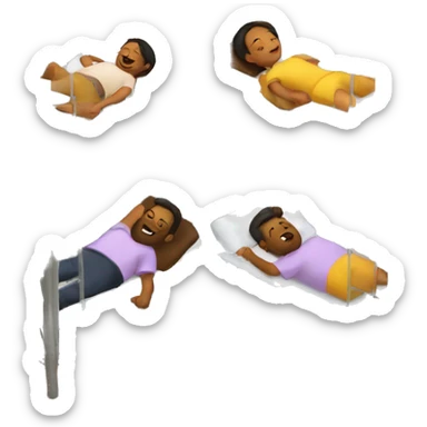 2 people sleeping in a bunk bed sticker