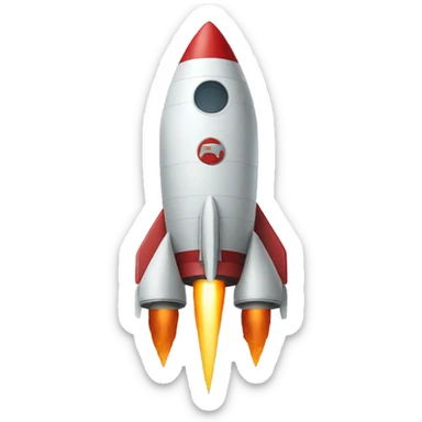 aerospace rocket in a form of V letter sticker
