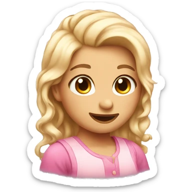 Girly blushing emoji sticker