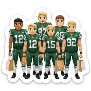 New York Jets being cry babies with tears with paper bags sticker