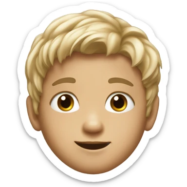 realistic portrait of a boy sticker