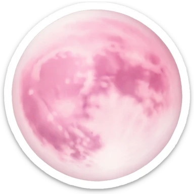 Light pink pink moon sticker