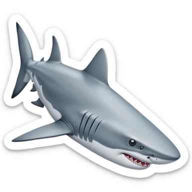 A shark with Nike shoes on his fins sticker