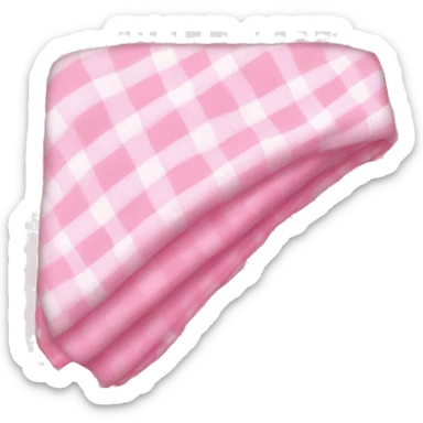 pink and white gingham blanket sticker