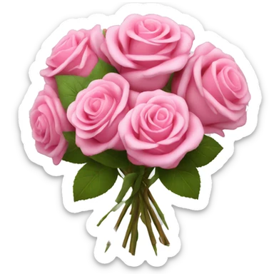 Bouquet of roses pink sticker
