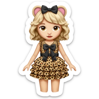 Leopard lolita dress, only dress sticker