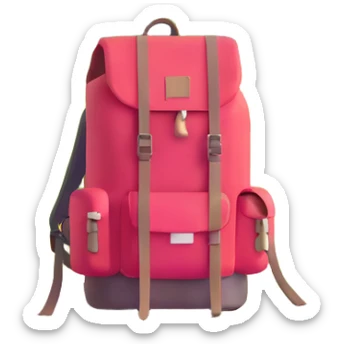 Kungsleden trail with hiking backpack and Nordic landscape sticker