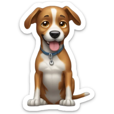 dog itching using leg sticker