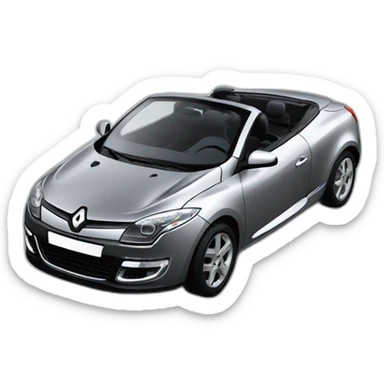 Voiture Renault Megane 2 cc noir sticker