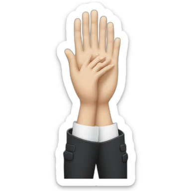 HR-manager Shows hands of the cross sticker