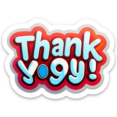 Thank you sticker