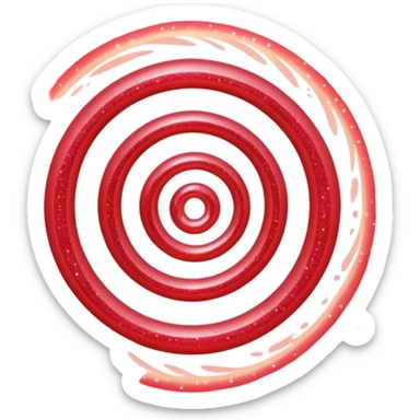 red glitter portal sticker