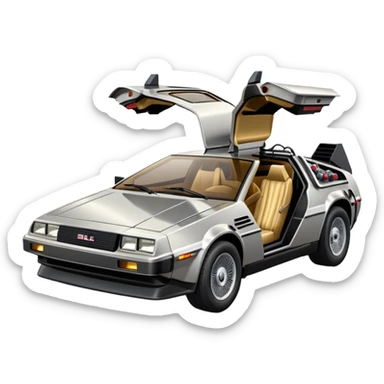DeLorean DMC-12 doors down sticker