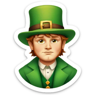 Sad Leprechaun sticker
