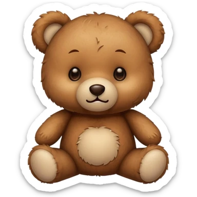 A cute Kawaii teddy bear sticker