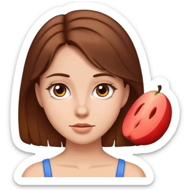 Girl wirh brown hair sticker