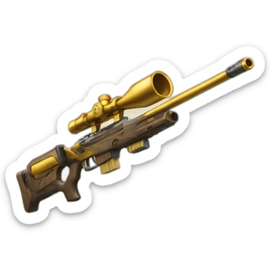 golden sniper rifle sticker